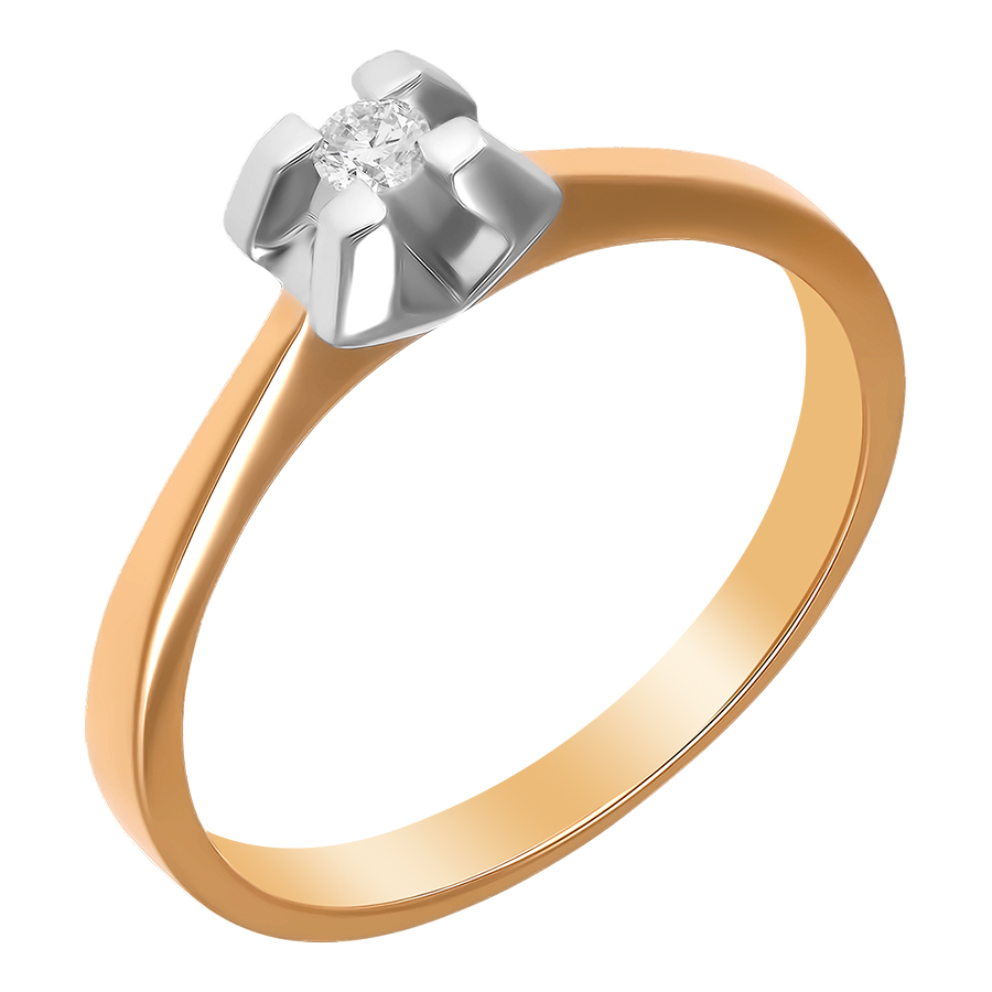 Кольцо, золото, бриллиант, 1-342-10